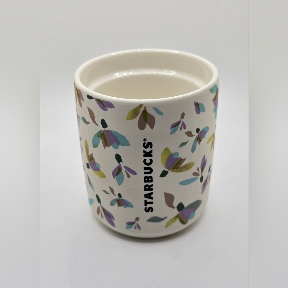 Starbucks 2023 Floating Snowdrops Ceramic Tumbler Coffee Mug Cup NEW NO LID 8OZ.